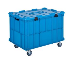 HP-6943-MKT PLASTİK MENTEŞE KAPAKLI TEKERLEKLİ KASA 480x690x555 mm