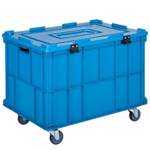 HP-6943-MKT PLASTİK MENTEŞE KAPAKLI TEKERLEKLİ KASA 480x690x555 mm