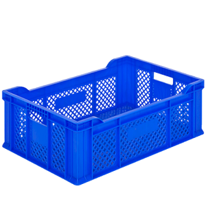 HP-2305 PLASTİK TERASLI DELİKLİ KASA 400x600x230 mm