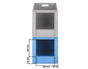 HP-3403-AVK PLASTİK ÖNÜ AÇIK KASA 400x600x340 mm - Görsel 4