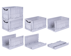 KX-6434 PLASTİK KATLANIR KAPALI KASA 395x595x340 mm - Görsel 2