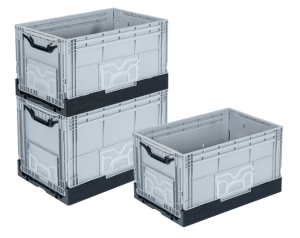 KX-6434 PLASTİK KATLANIR KAPALI KASA 395x595x340 mm - Görsel 5