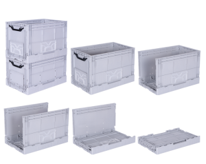KX-4640 PLASTİK KATLANIR KAPALI KASA 395x595x400 mm - Görsel 3